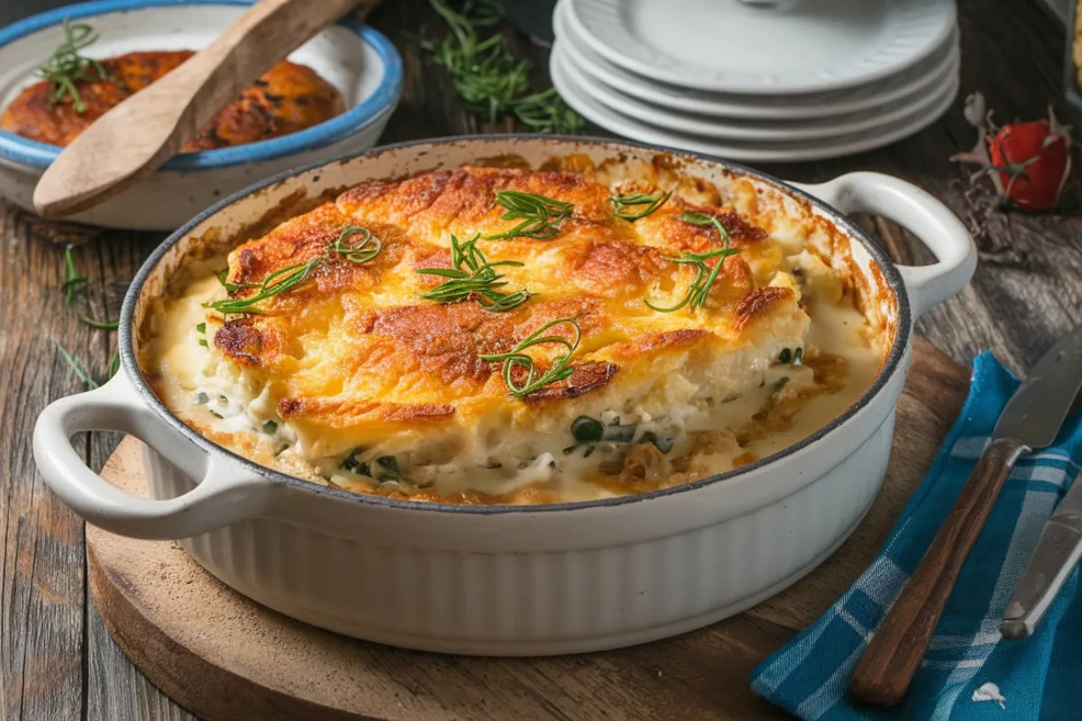 What does au gratin mean in French?