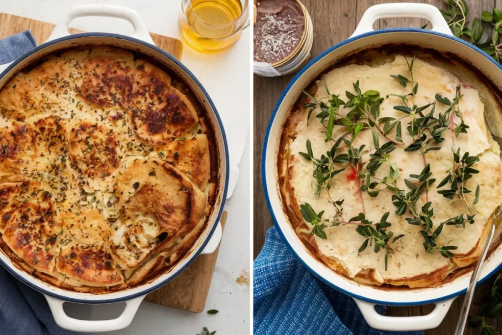 What is the difference between au gratin and Dauphinoise?