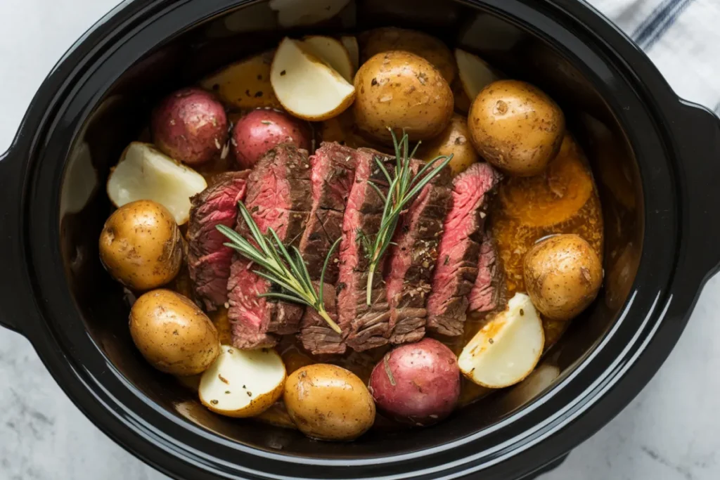 Easy Crockpot Steak and Potatoes Recipe