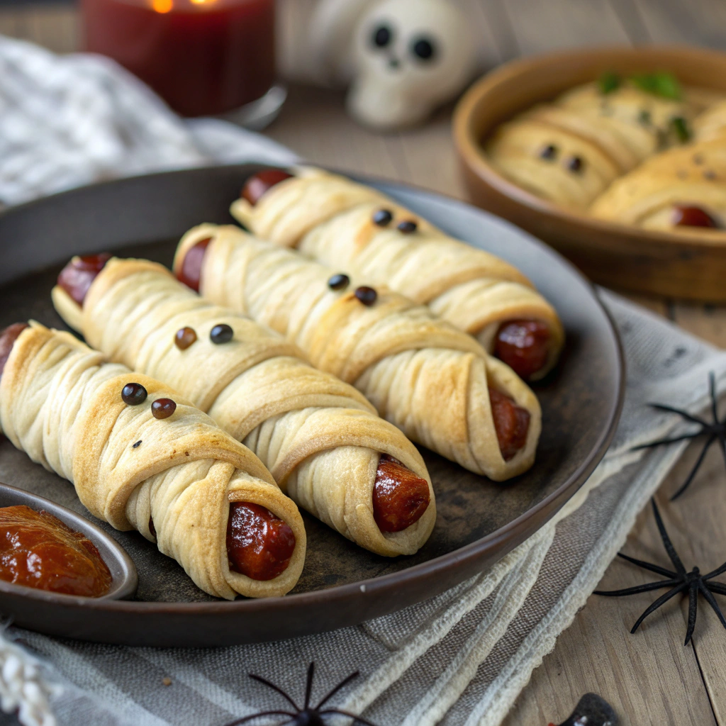 creepy-sausage-mummies-wrapped-in-crescent-rolls--