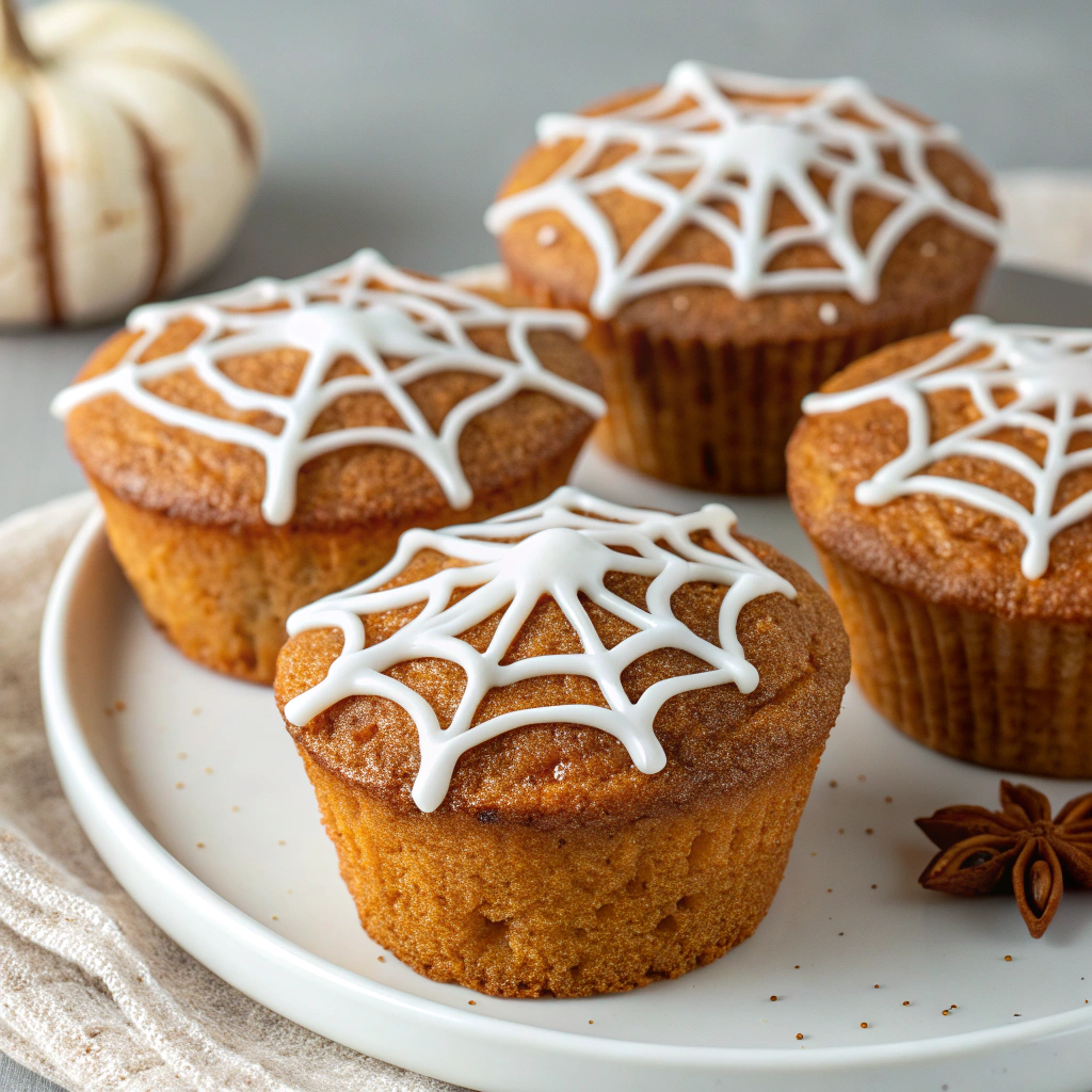 halloween-pumpkin-spice-muffins-with-spiderweb-ici