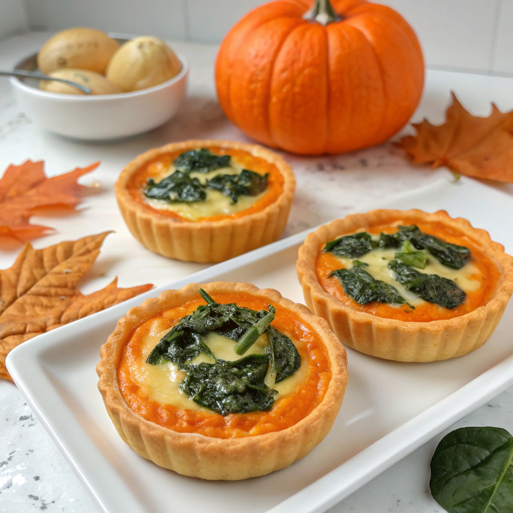 -pumpkin-shaped-quiches-with-spinach-and-cheese--