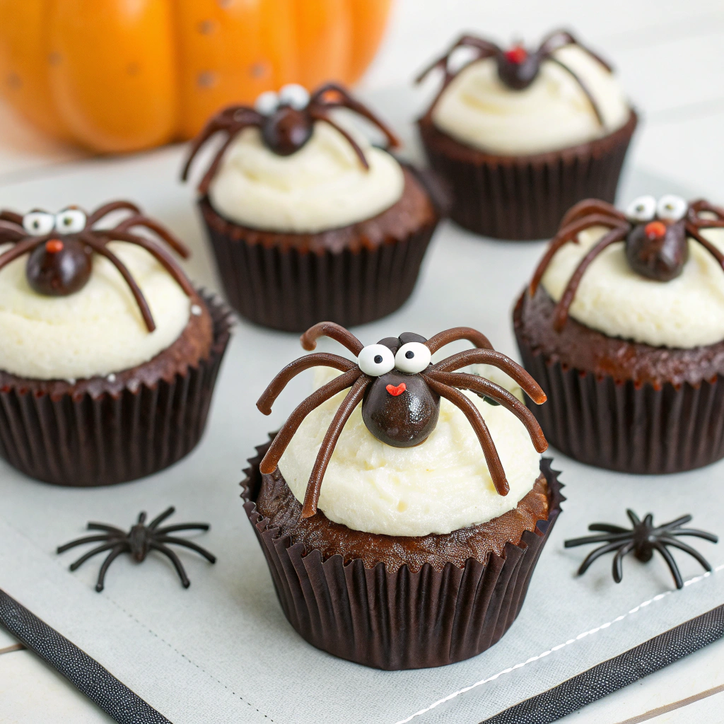 spider-cupcakes-with-chocolate-legs--