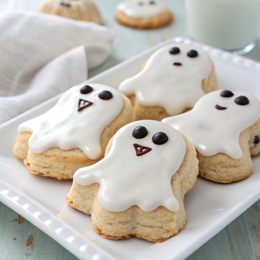 ghost-shaped-scones-with-white-icing--