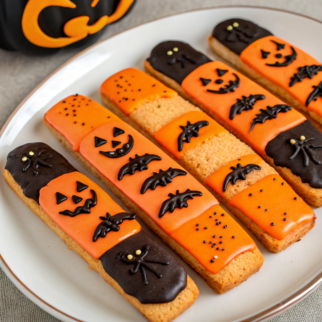 halloween-biscotti-dipped-in-orange---black-icing-