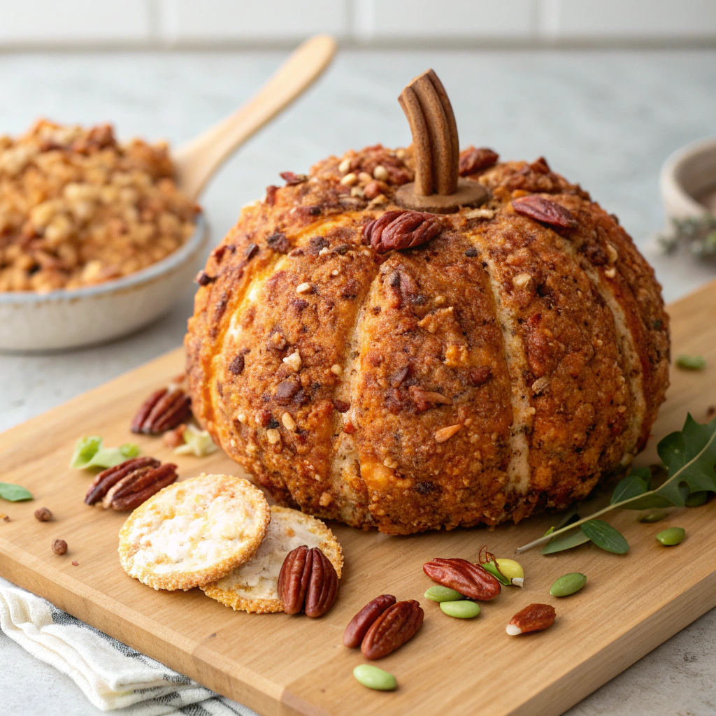 pumpkin-shaped-cheese-ball-with-spiced-nuts---a-sa