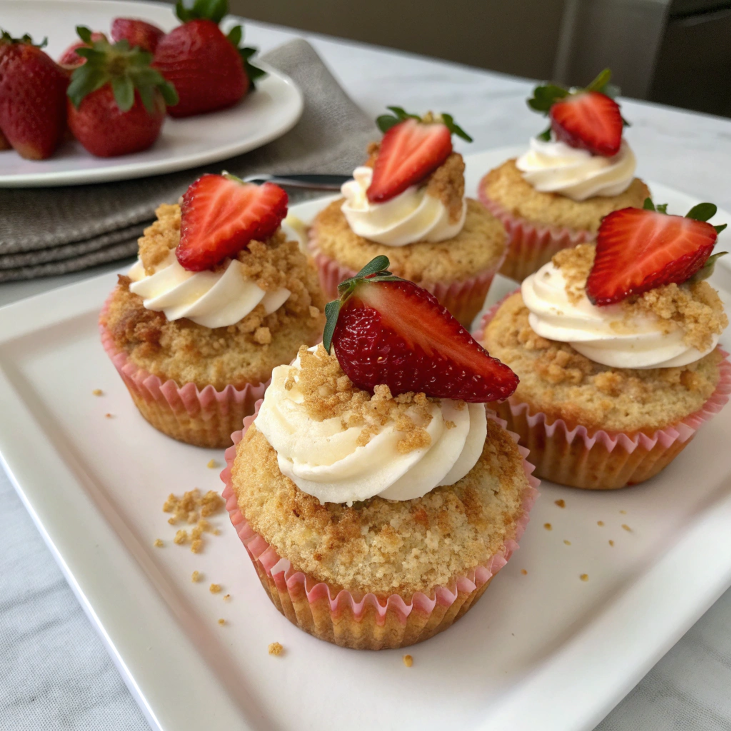 strawberry-shortcake-cupcakes-with-crunch-topping