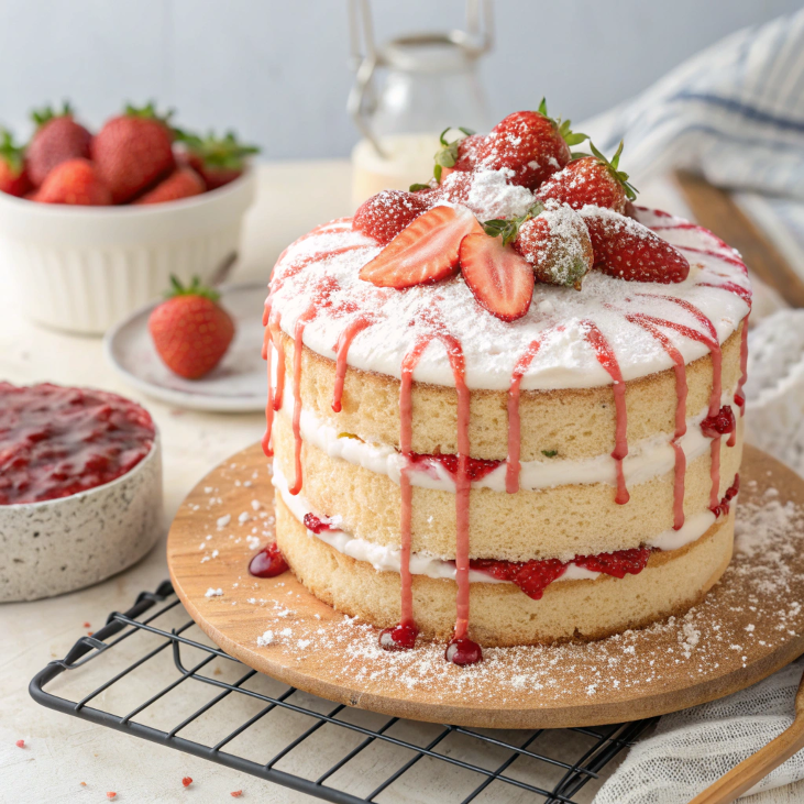 strawberry-shortcake-drip-cake--sweet--juicy--and-