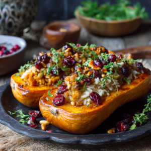 _Stuffed_Butternut_Squash_with_Cranberry