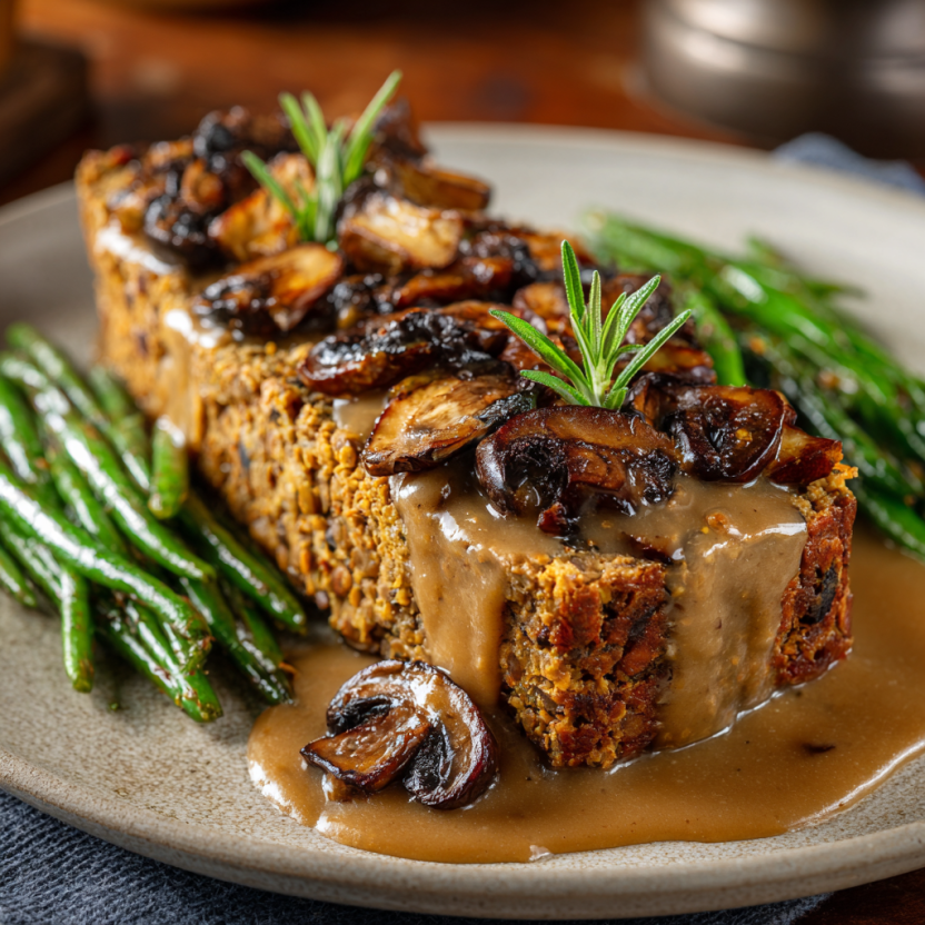 Vegan_Lentil_Loaf_with_Mushroom_