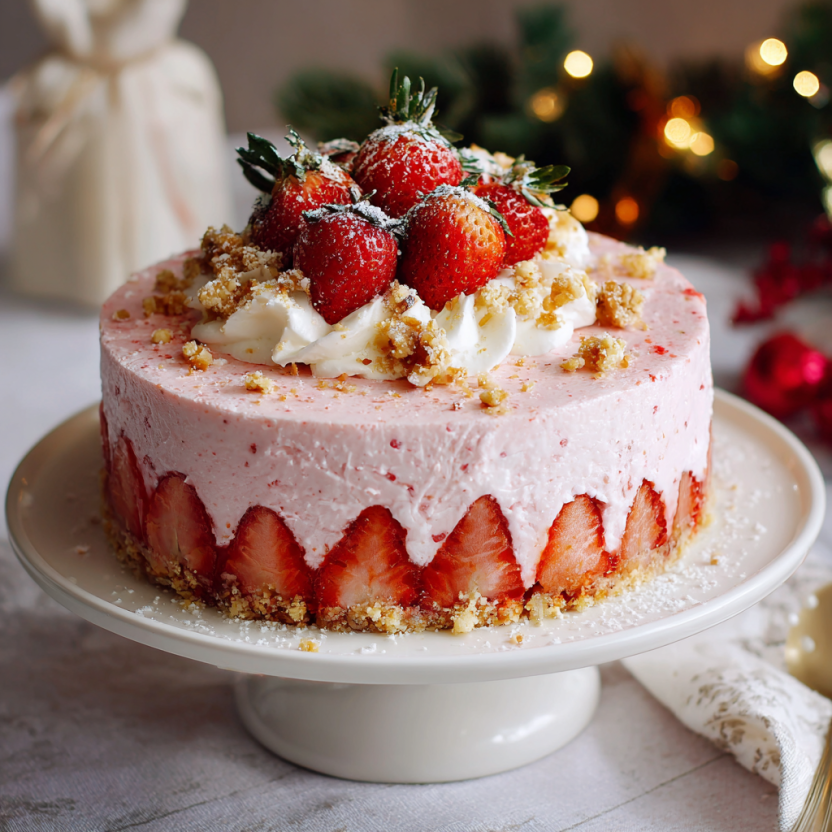 Frozen_Strawberry_Christmas_Cake_