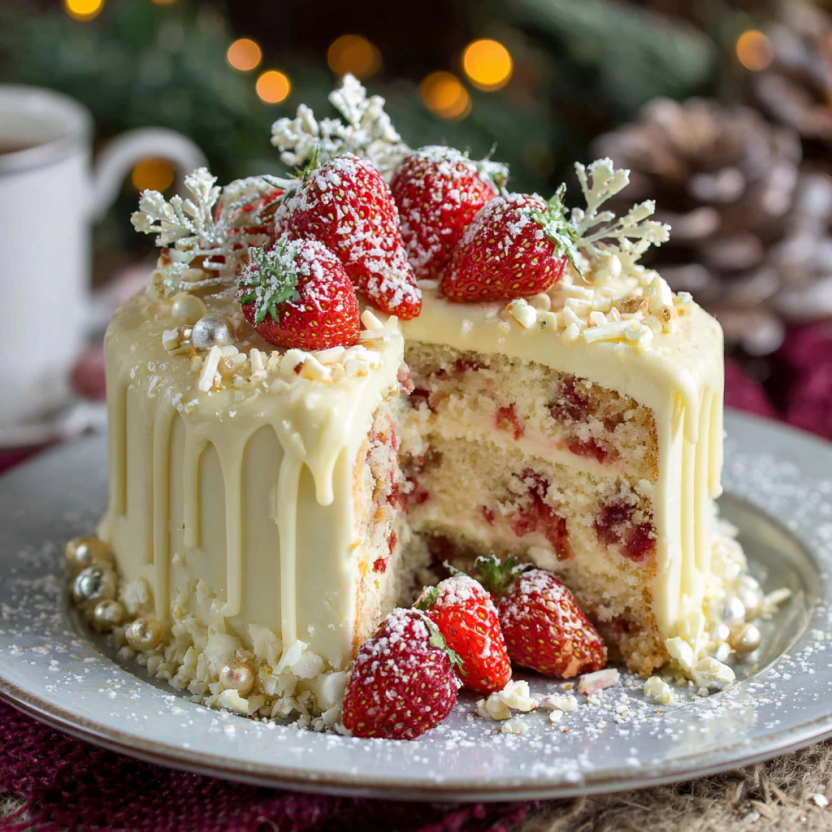 Strawberry_White_Chocolate_Christmas_Cake