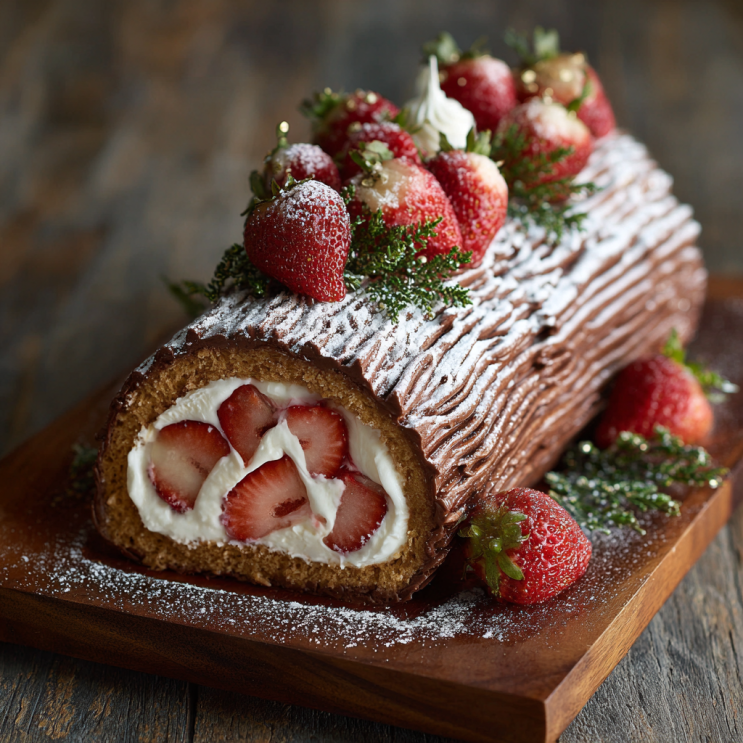 _Strawberry_Yule_Log_Cake_