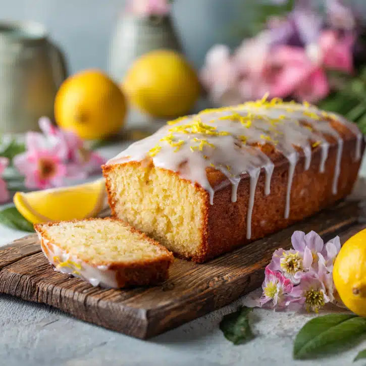 Glazed Lemon Loaf Cake for Spring Brunch