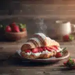 Strawberry Cream Stuffed Croissants
