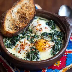 Baked Eggs with Spinach and Cream: A Cozy, Comforting Breakfast