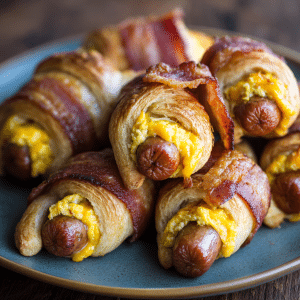 Cheesy Breakfast Pigs in a Blanket
