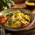 Classic Pasta Primavera with Lemon Garlic Olive Oil