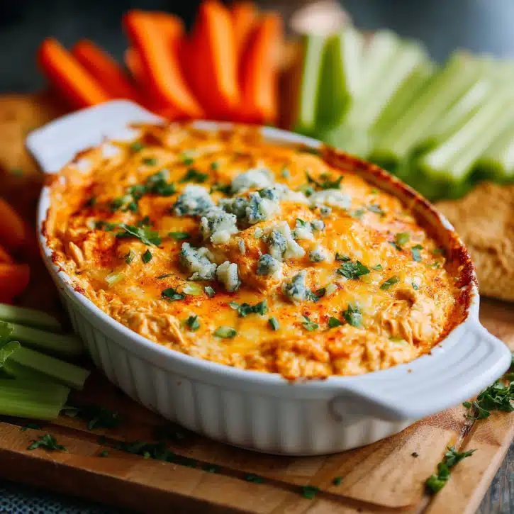 Creamy Spicy Buffalo Chicken Dip