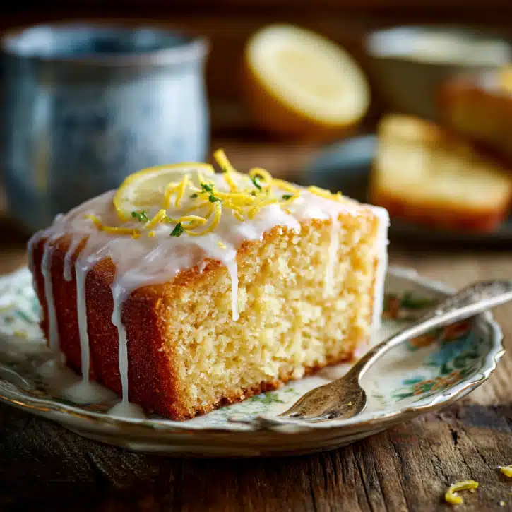 Easy Lemon Snack Cake with Vanilla Glaze