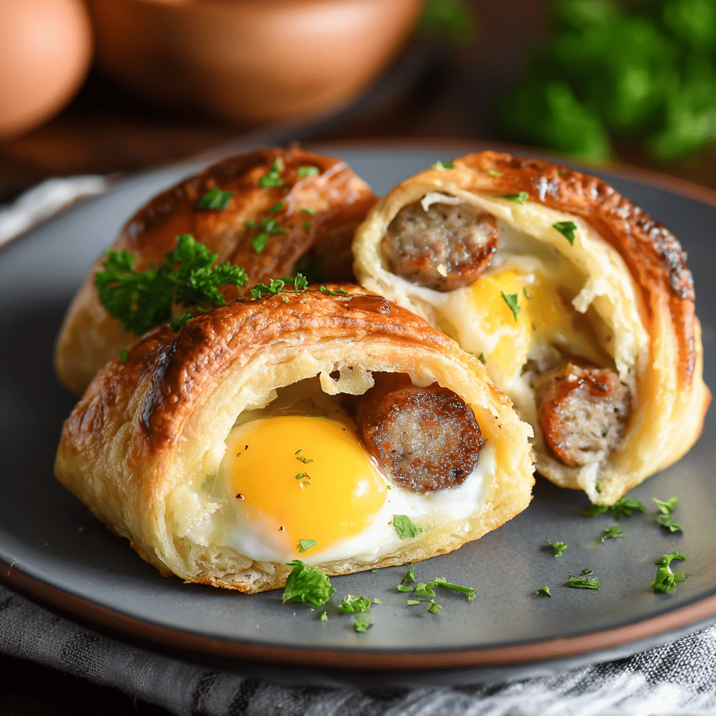 Egg and Sausage Pigs in a Blanket