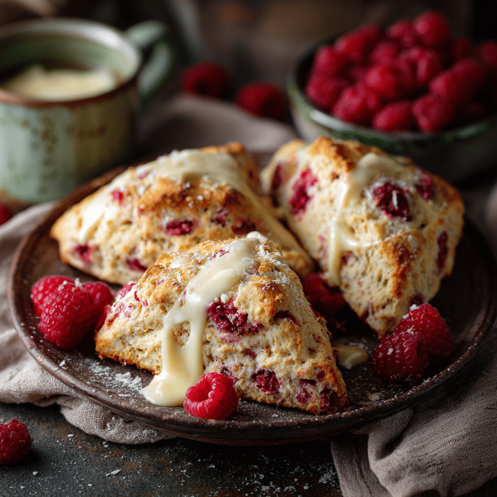 White Chocolate Raspberry Scones