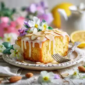 Lemon Almond Sheet Cake for Spring Gatherings
