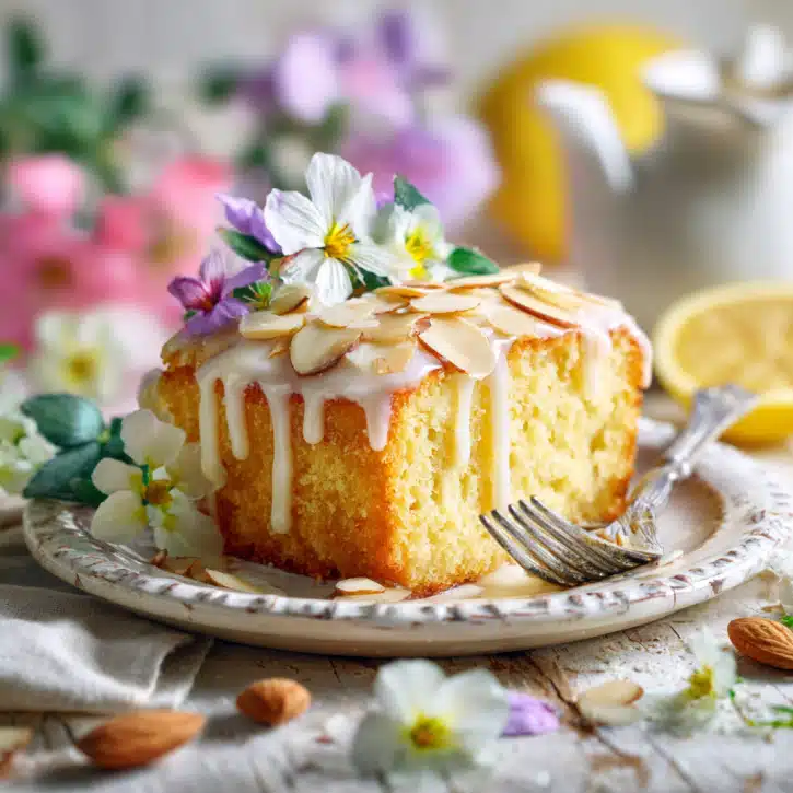 Lemon Almond Sheet Cake for Spring Gatherings