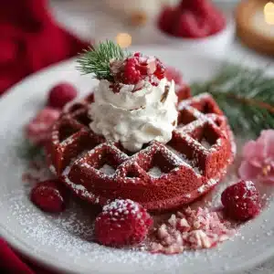 Mini Red Velvet Waffles