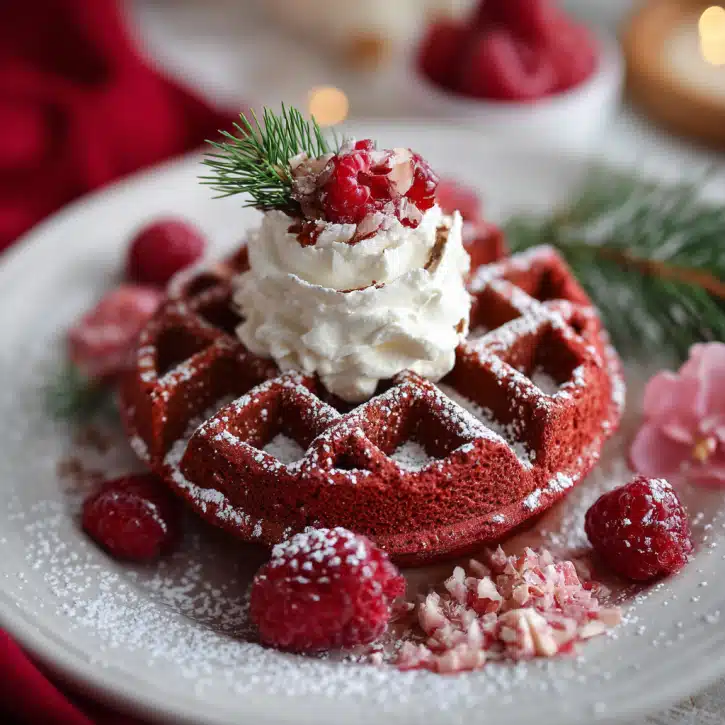 Mini Red Velvet Waffles