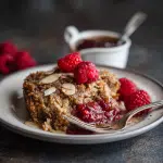 Raspberry Almond Oatmeal Bake