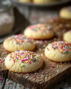 Soft Lemon Sugar Cookies with Spring Sprinkles