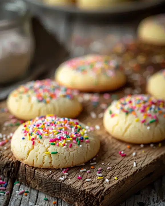 Soft Lemon Sugar Cookies with Spring Sprinkles