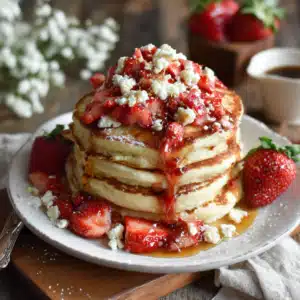 Strawberry Cheesecake Pancakes