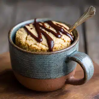 Clean Eating Vanilla Mug Cake in a Mug Cozy, Guilt-Free Treat in Minutes