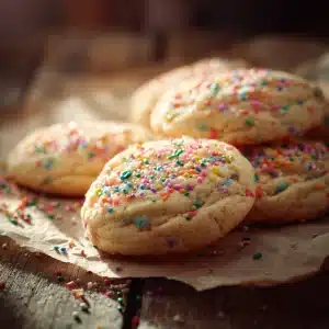 Soft Vanilla Sprinkle Cookies