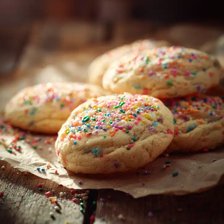 Soft Vanilla Sprinkle Cookies