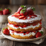 Strawberry Shortcake Layered Dessert Cake