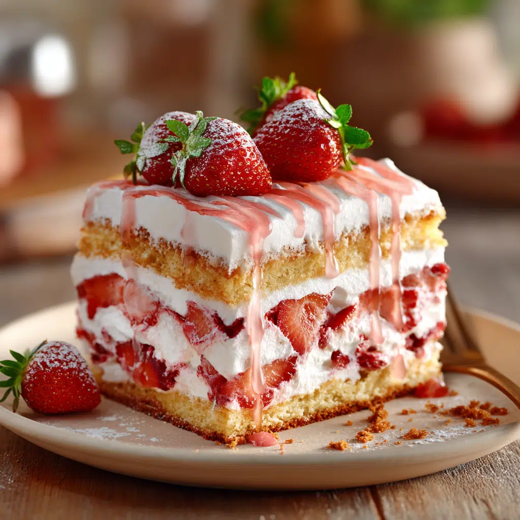 Strawberry Layered Sheet Cake