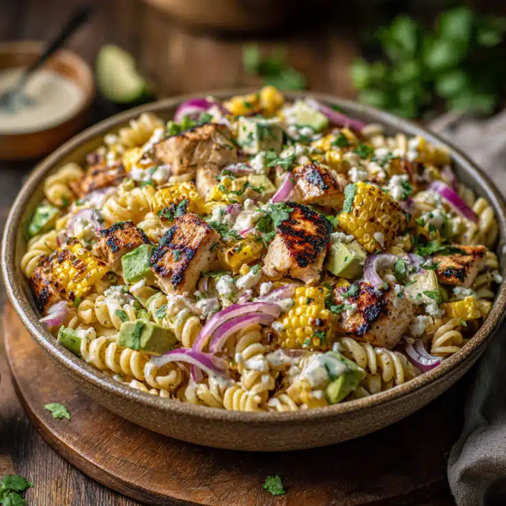 Avocado Street Corn Pasta Salad