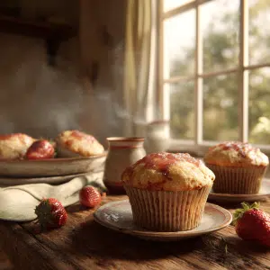 Strawberry Purée Muffins