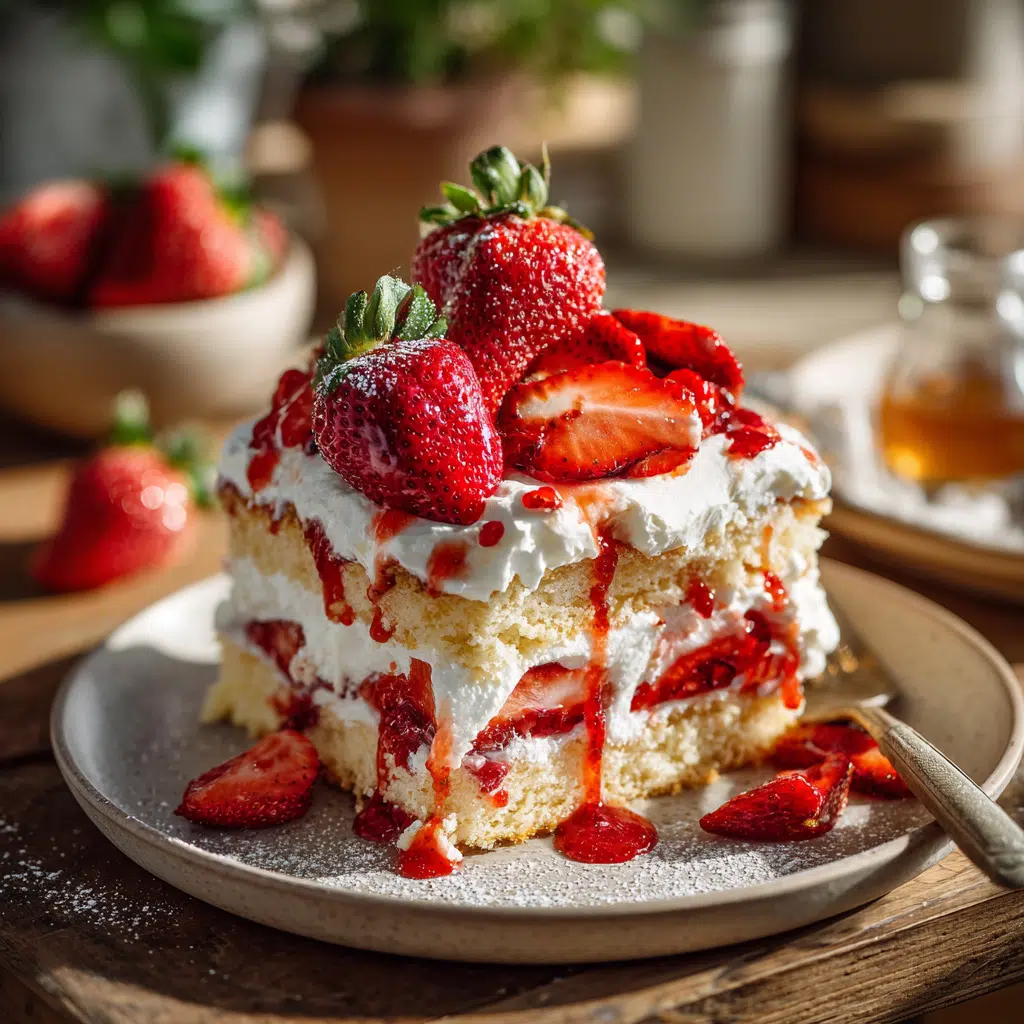 Strawberry Shortcake Sheet Cake