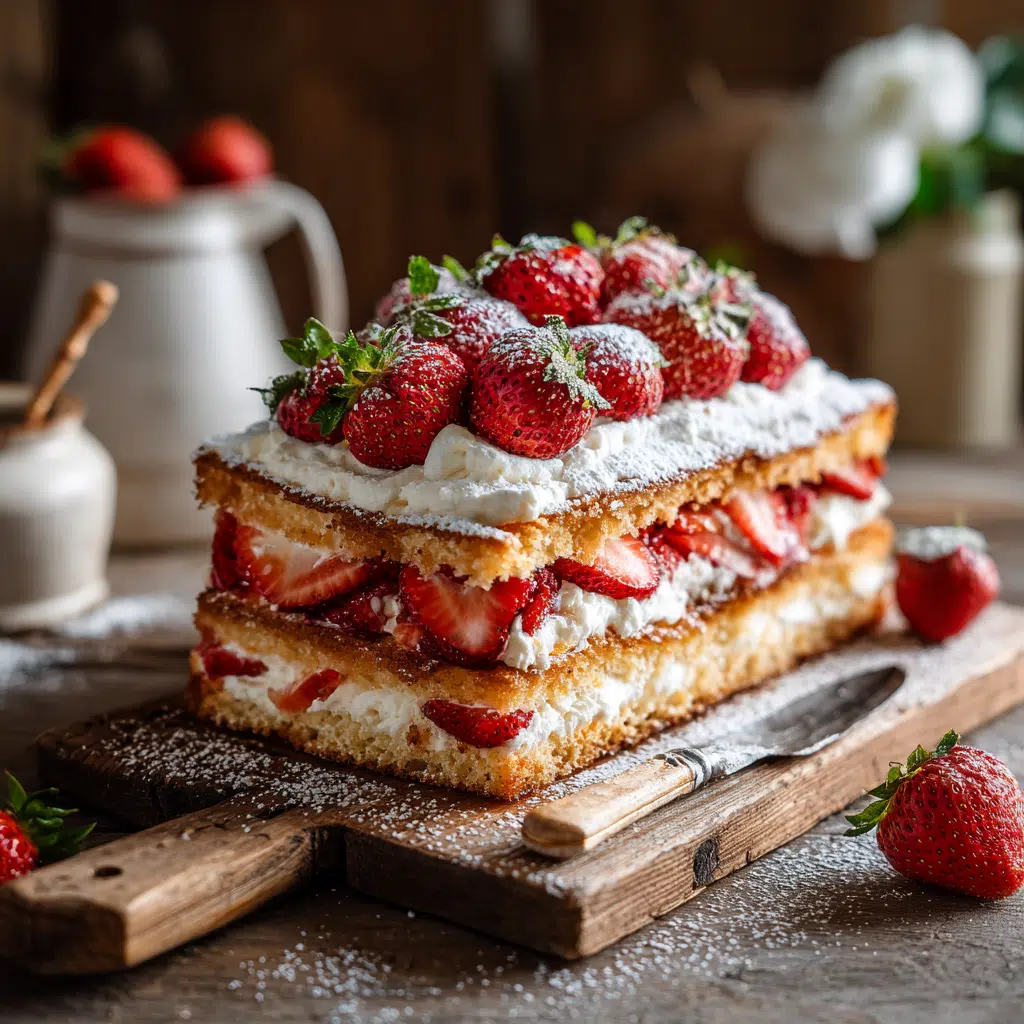 Strawberry Shortcake Sheet Cake