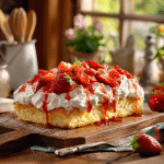 Strawberry Shortcake Sheet Cake