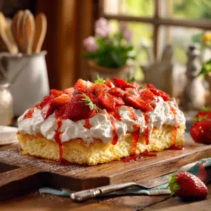 Strawberry Shortcake Sheet Cake