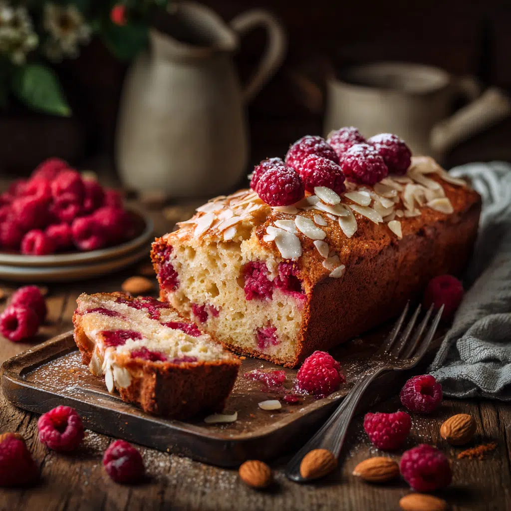 Raspberry Almond Loaf Cake Cozy, Fruity, and Full of Love