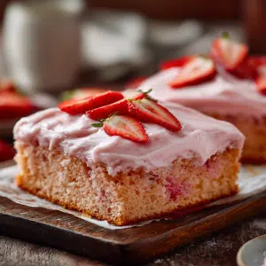 Moist Strawberry Buttermilk Sheet Cake