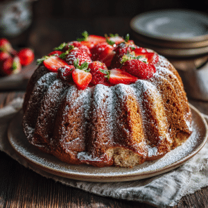 Strawberry Bundt Pound Cake