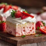 Strawberry Cream Cheese Poke Cake