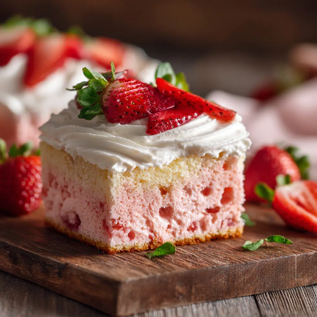 Strawberry Cream Cheese Poke Cake